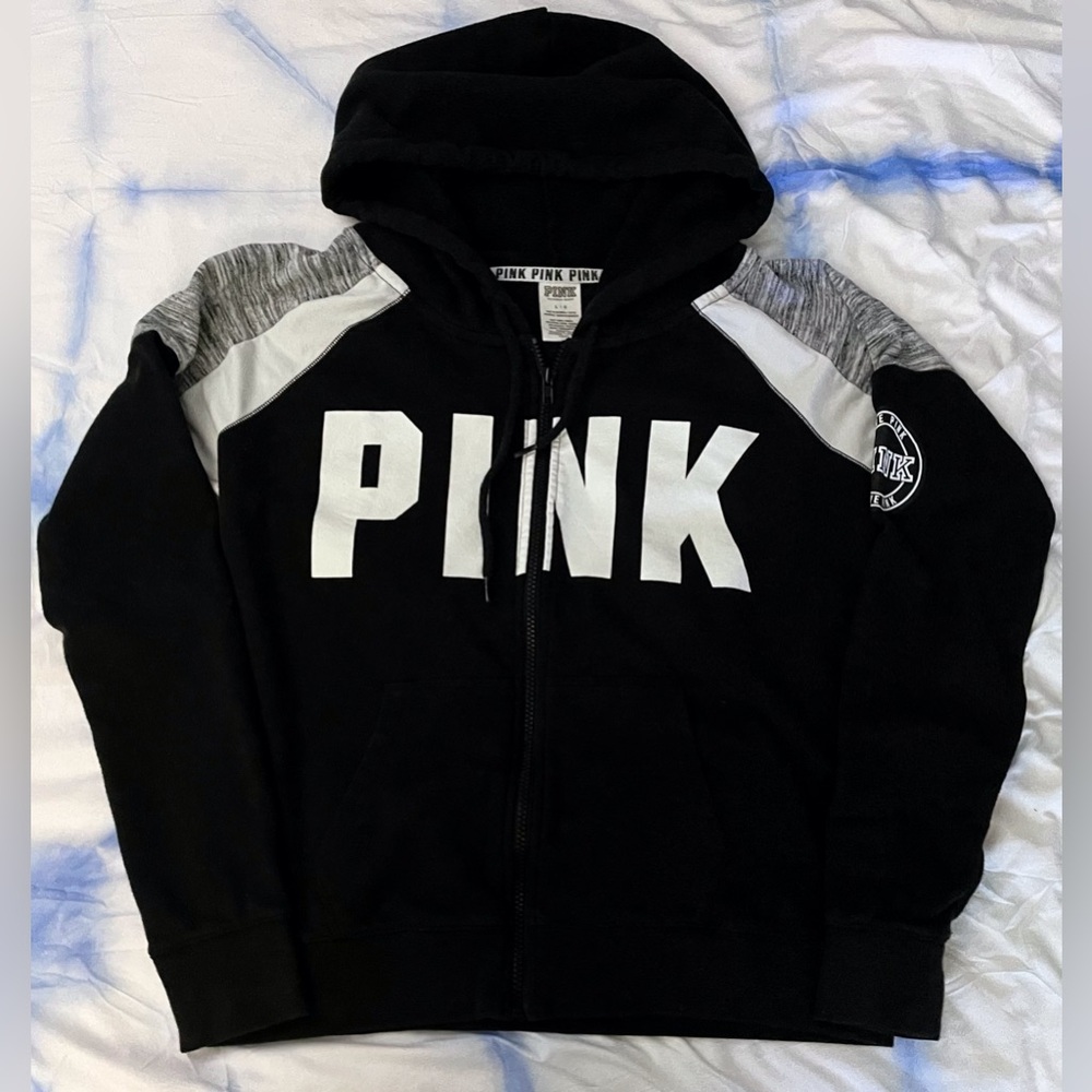 VS PINK Black Full Zip Hoodie